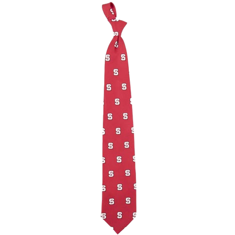 NC State Wolfpack Red All Over Logo Prep Tie