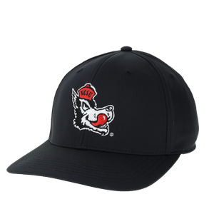 NC State Wolfpack Legacy Black Slobbering Wolf Back 9 Stretch Fit Hat