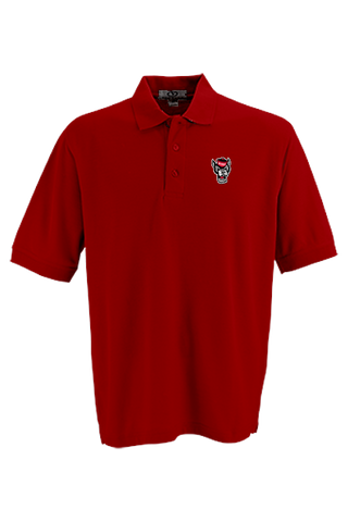 NC State Wolfpack Red Wolfhead Soft-Blend Pique Polo
