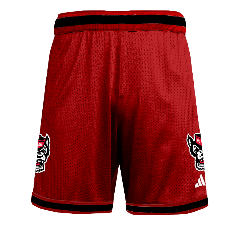 NC State Wolfpack adidas Red Wolfhead Swingman Shorts – Red and