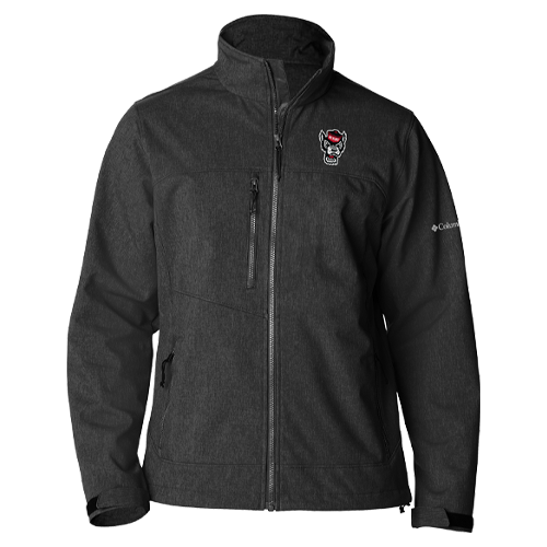 NC State Wolfpack Columbia Heathered Black Wolfhead Ascender II