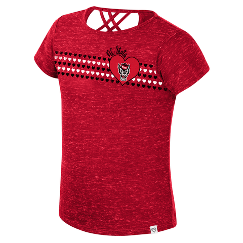 NC State Wolfpack Colosseum Toddler Girl's Star Court T-Shirt