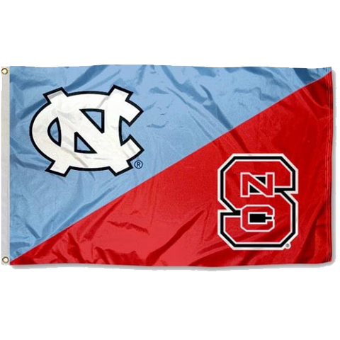 NC State Wolfpack UNC House Divided 3X5 Flag