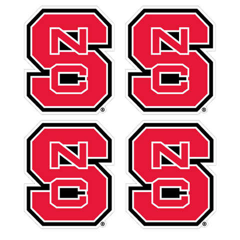 NC State Wolfpack Mini Block S Decal- 4 Pack
