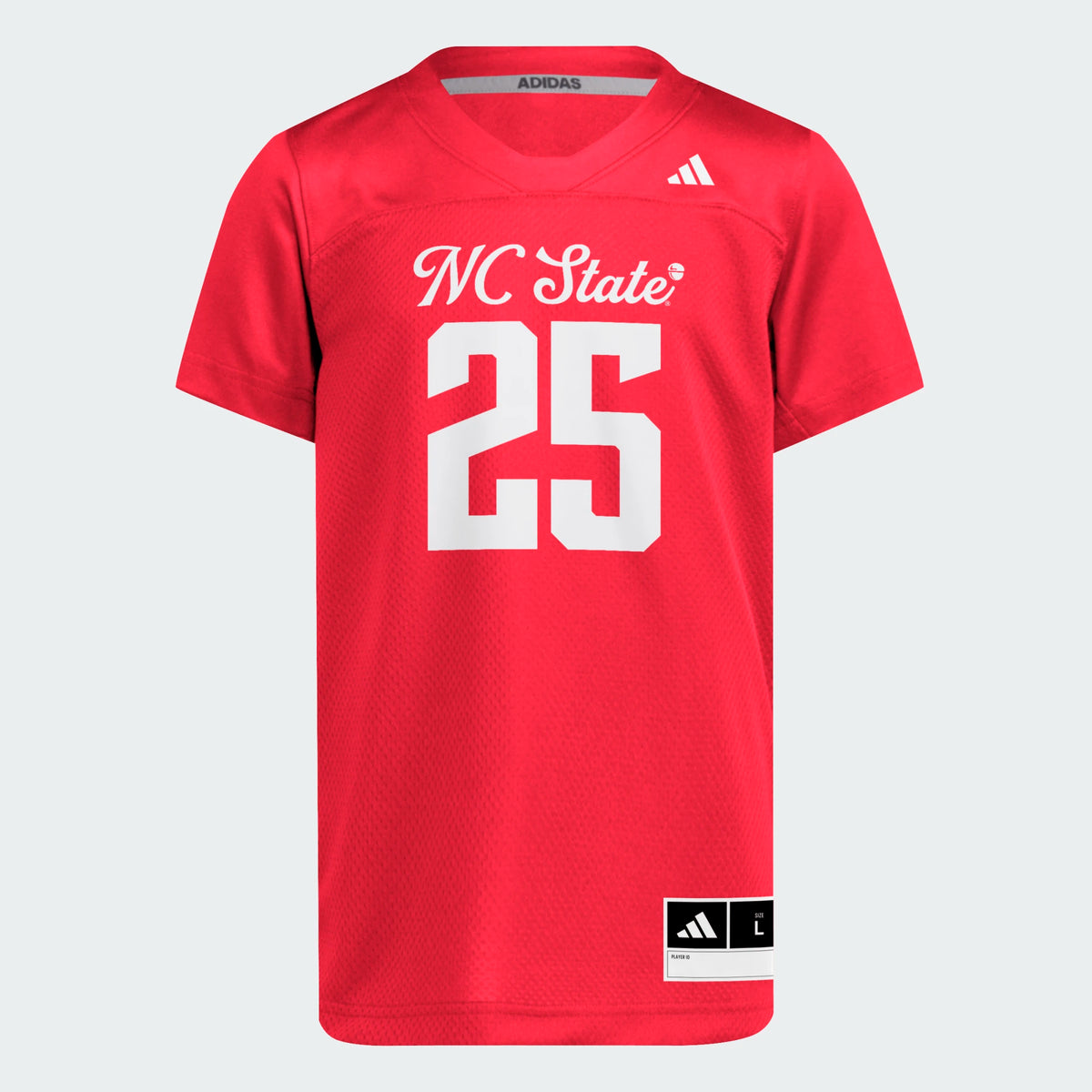 NC State Wolfpack adidas Youth Red 2025 City of Oaks #25 Football