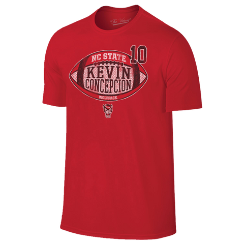 NC State Wolfpack Red #10 Kevin Concepcion Football T-Shirt