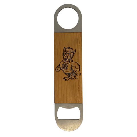 NC State Wolfpack Strutting Wolf Wooden Magnetic Bottle Opener