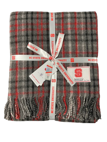 NC State Wolfpack Deluxe Wool Tartain Plaid Blanket