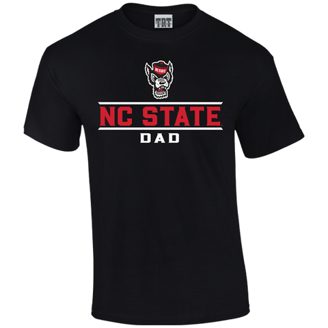 NC State Wolfpack TRT Black Wolfhead Dad T-Shirt