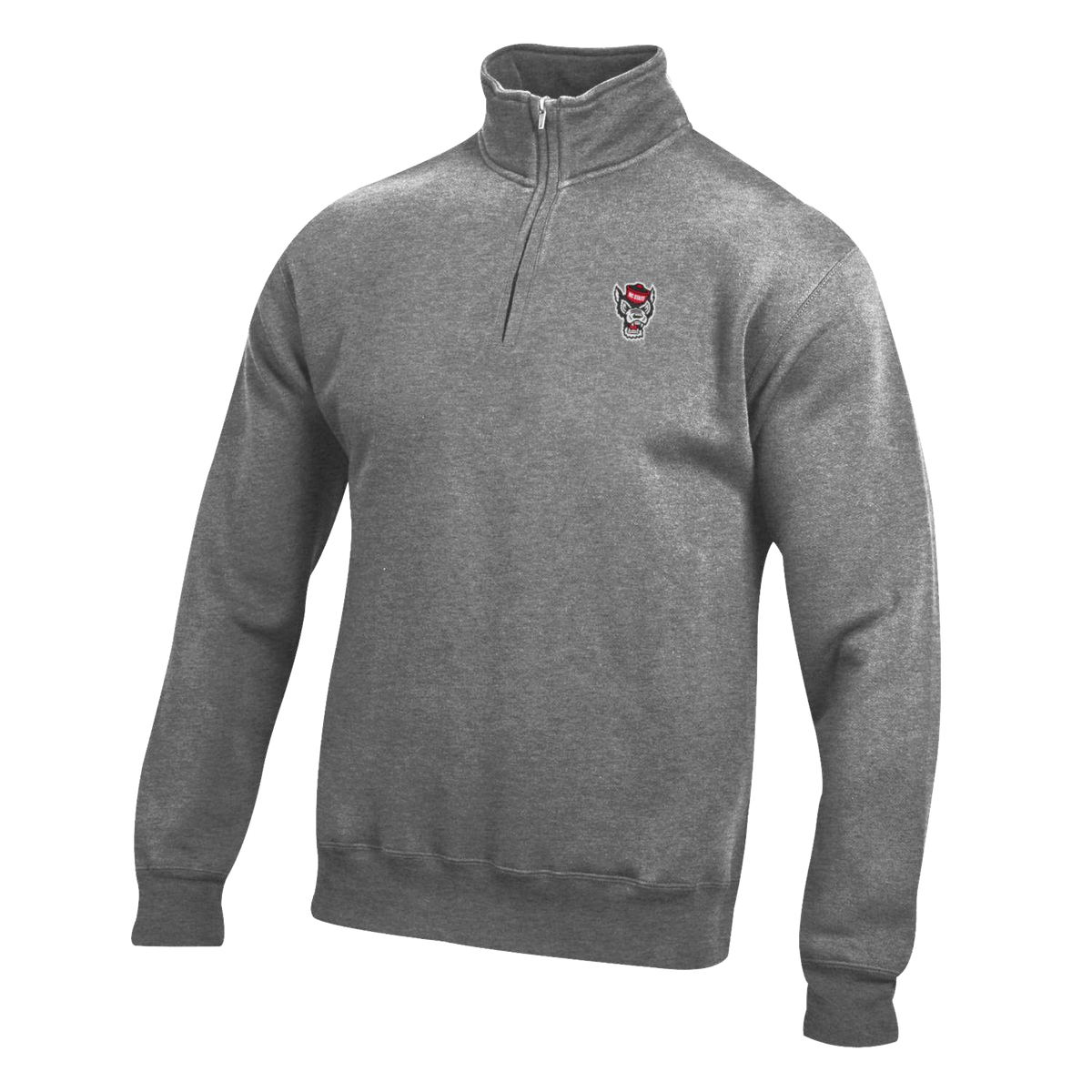 NC State Wolfpack Granite Heather Big Cotton 1/4 Zip Jacket – Red