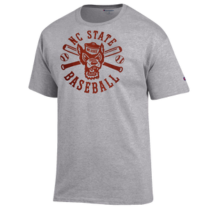 NC State Wolfpack Champion Grey Wolfhead Baseball Youth T-Shirt