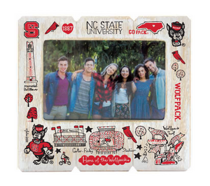 NC State Wolfpack Julia Gash 4"x6" Distressed Wood Picture Frame