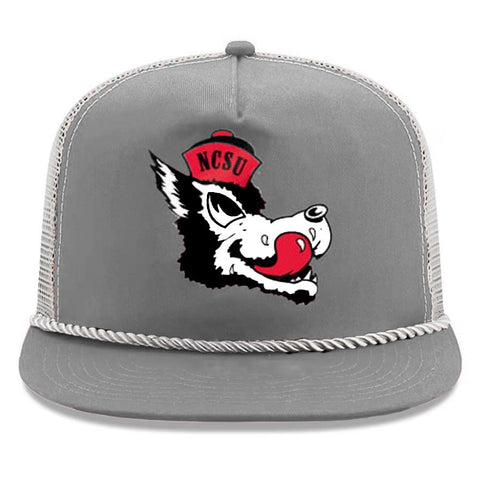NC State Wolfpack New Era Grey Slobbering Wolf The Golfer Adjustable Snapback Hat