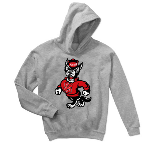 NC State Wolfpack Toddler Grey Strutting Wolf Hooded Sweatshirt