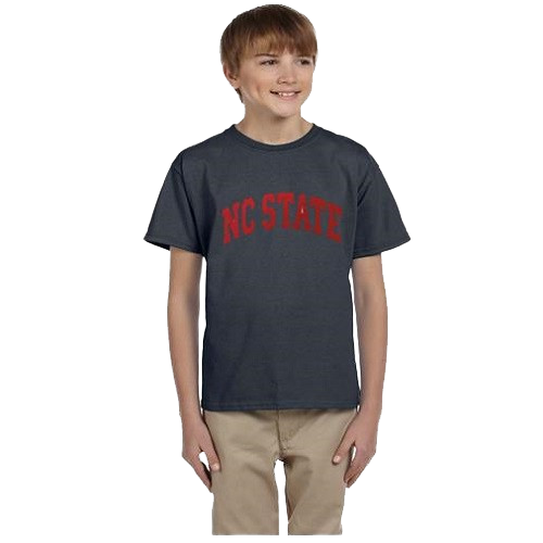 NC State Wolfpack Youth Charcoal Arch T-shirt