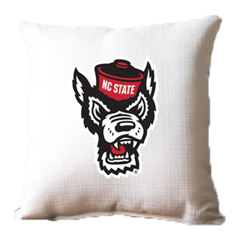 NC State Wolfpack Wolfhead Primary Pillow