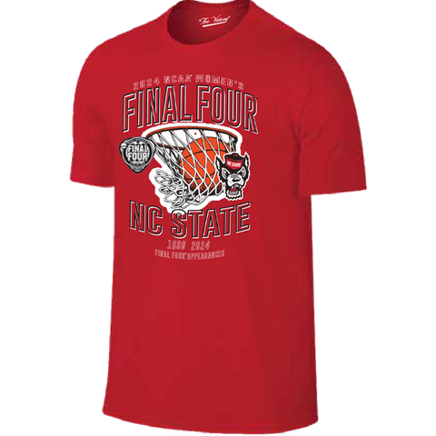 NC State Wolfpack 2024 Women's Basketball Final Four Years Red Youth T-Shirt