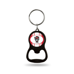 NC State Wolfpack Circle Wolfhead Bottle Opener Keychain
