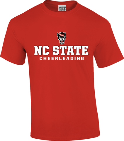 NC State Wolfpack Red Wolfhead Cheerleading T-Shirt