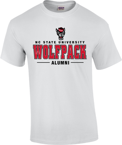 NC State Wolfpack White Wolfhead Alumni T-Shirt