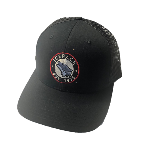 All Black Icepack Richardson Mesh Adjustable Hat