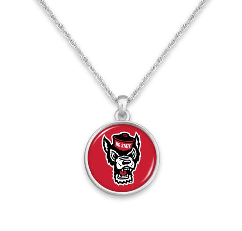 NC State Wolfpack Red Wolfhead Leah Necklace