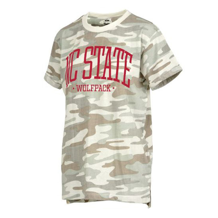 Pressbox NC State Wolfpack Women's Camo Southlawn Austin Short Sleeve T-Shirt Small