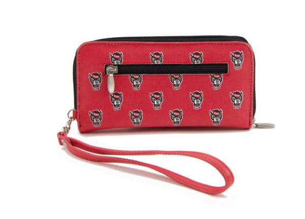 NC State Wolfpack Red All Over Wolfhead Wristlet
