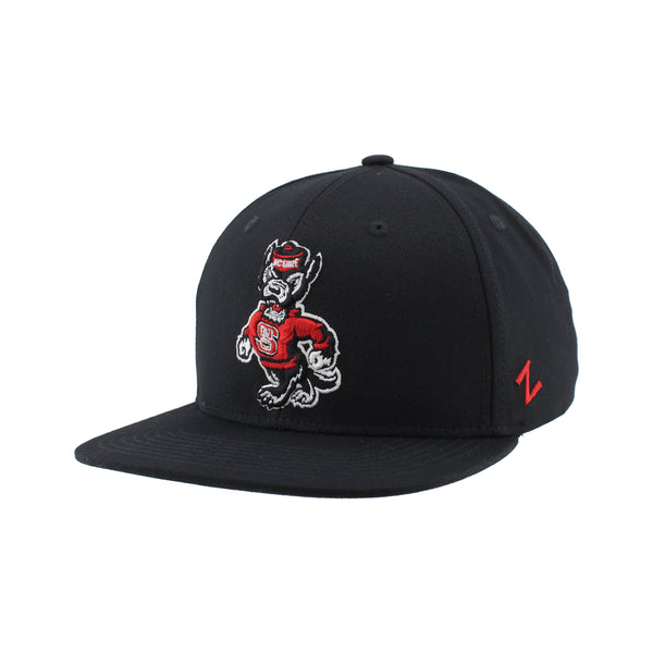 NC State Wolfpack Black Strutting Wolf Classic Flatbill Snapback Hat