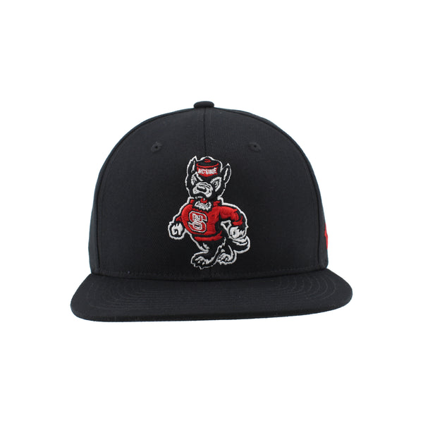NC State Wolfpack Black Strutting Wolf Classic Flatbill Snapback Hat
