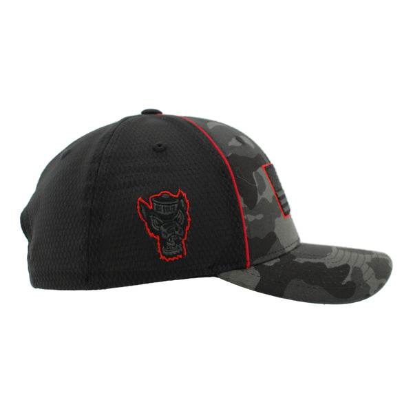 NC State Wolfpack Zephyr Blackout Flag w/ Wolfhead Adjustable Hat