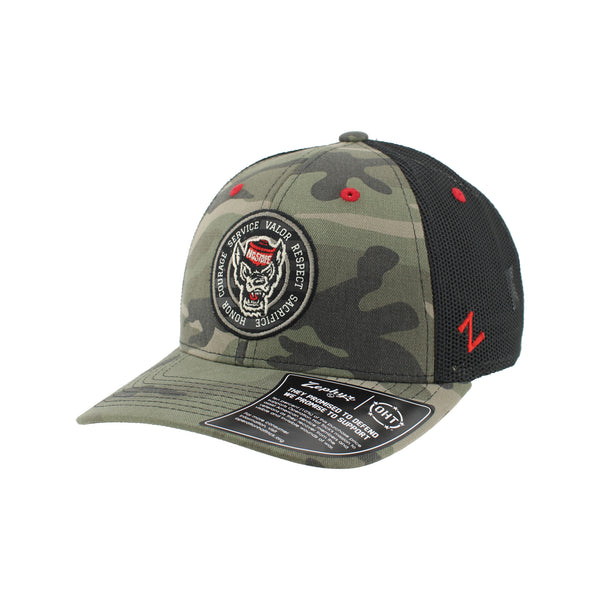 NC State Wolfpack Zephyr Camo Circle Patch OHT Hat