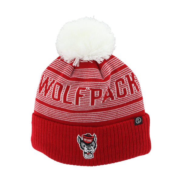 NC State Wolfpack "Limitless" Wolfhead Cuffed Pom Beanie