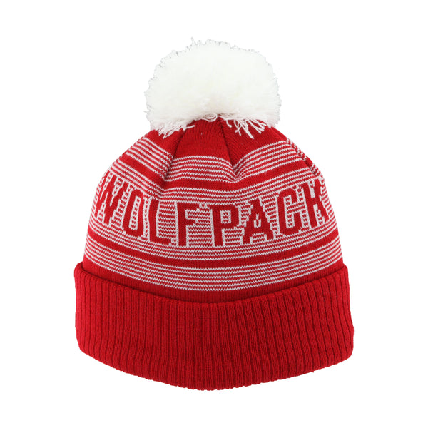 NC State Wolfpack "Limitless" Wolfhead Cuffed Pom Beanie