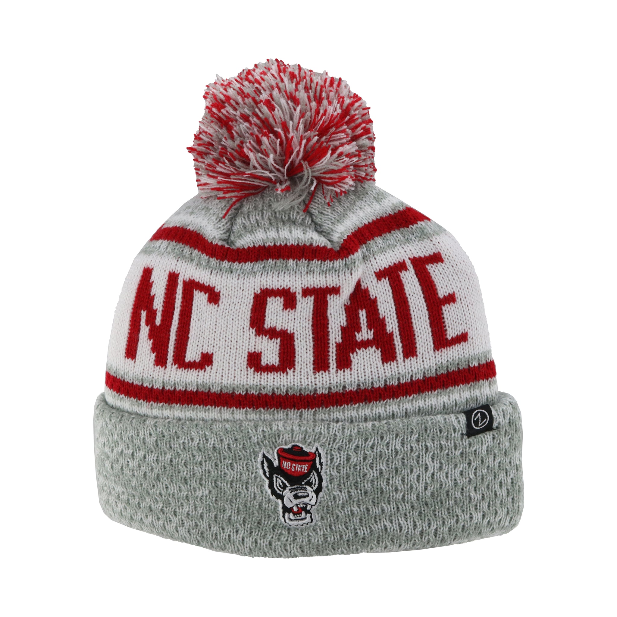 NC State Wolfpack "Snag" Wolfhead Cuffed Pom Beanie