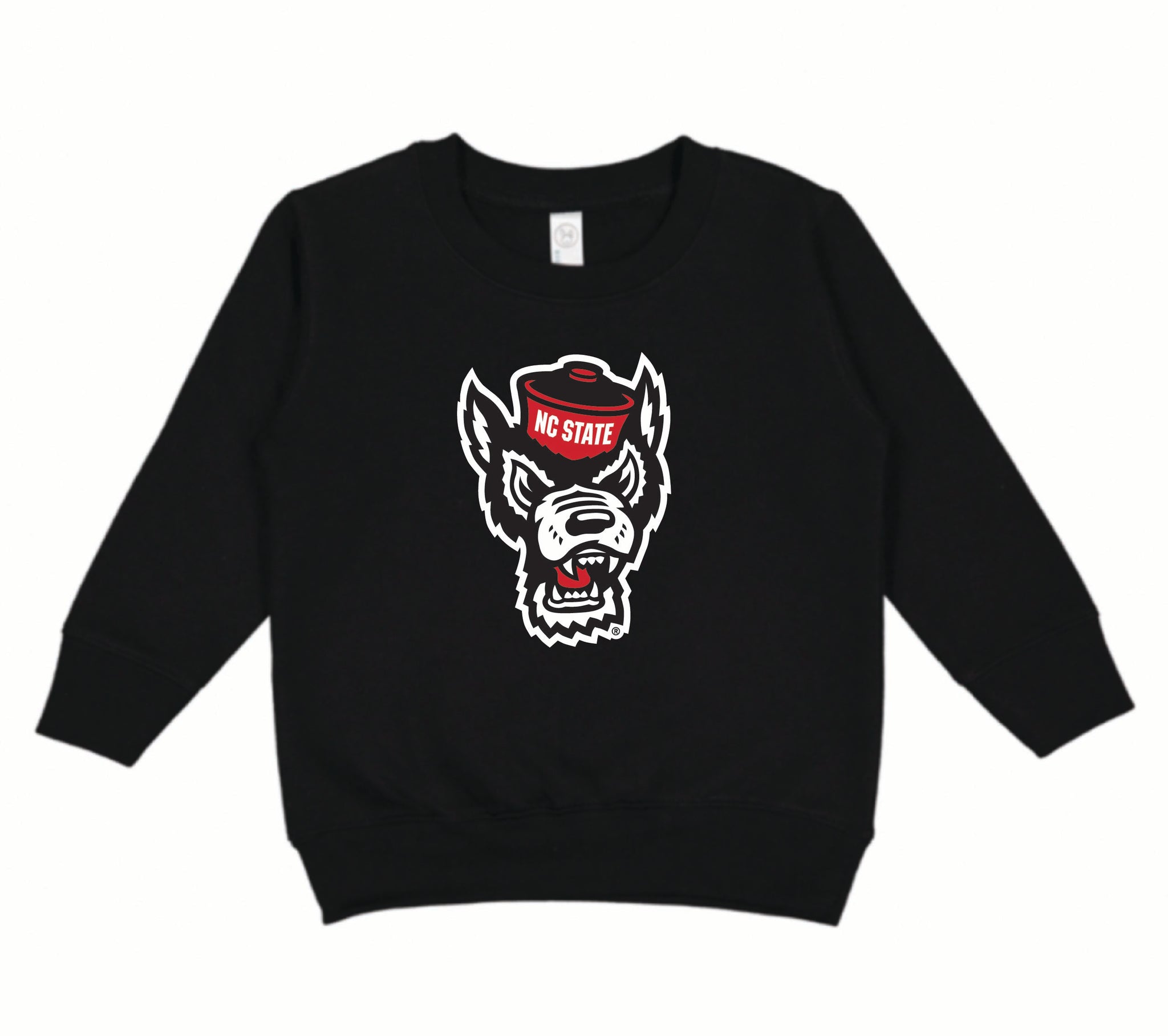 NC State Wolfpack Toddler Black Wolfhead Crewneck Sweatshirt