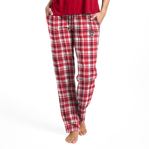 NC State Wolfpack Women's Red and Black Wolfhead Knit Pants