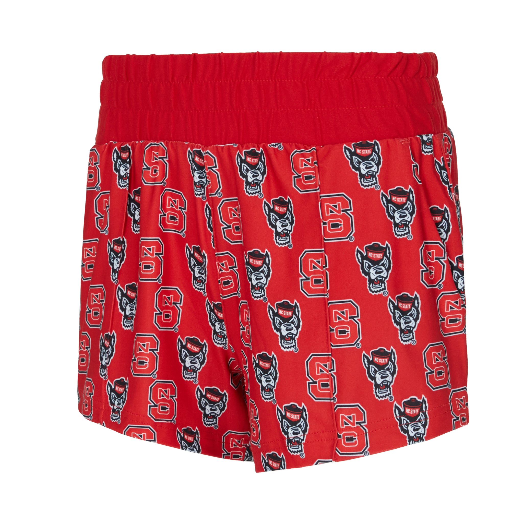 NC State Wolfpack Women's All Over Logo Knit Shorts