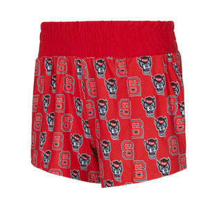 NC State Wolfpack Women's All Over Logo Knit Shorts