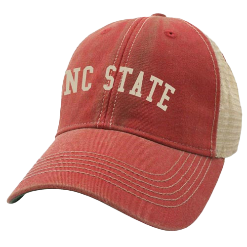 NC State Wolfpack Red Radius Vegas Gold Trucker Mesh Back Adjustable Hat