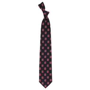 NC State Wolfpack Black Block S Echo Tie