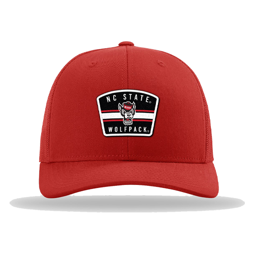 NC State Wolfpack Richardson R112 Red Stripe Patch Trucker Adjustable Hat
