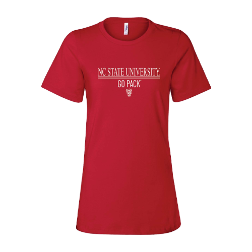 NC State Wolfpack Women's "Go 'Pack" Relaxed Jersey T-Shirt