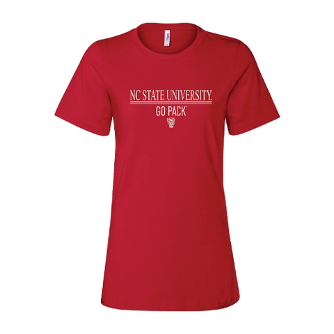 NC State Wolfpack Women's "Go 'Pack" Relaxed Jersey T-Shirt
