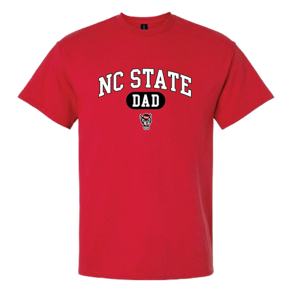 NC State Wolfpack Red Dad Wolfhead T-Shirt