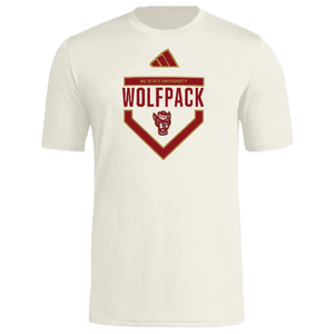 NC State Wolfpack Adidas Cream Gold Standard Homeplate Pregame Performance T-Shirt