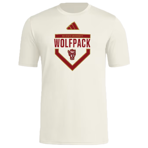 NC State Wolfpack Adidas Cream Gold Standard Homeplate Pregame Performance T-Shirt