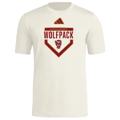 NC State Wolfpack Adidas Cream Gold Standard Homeplate Pregame Performance T-Shirt