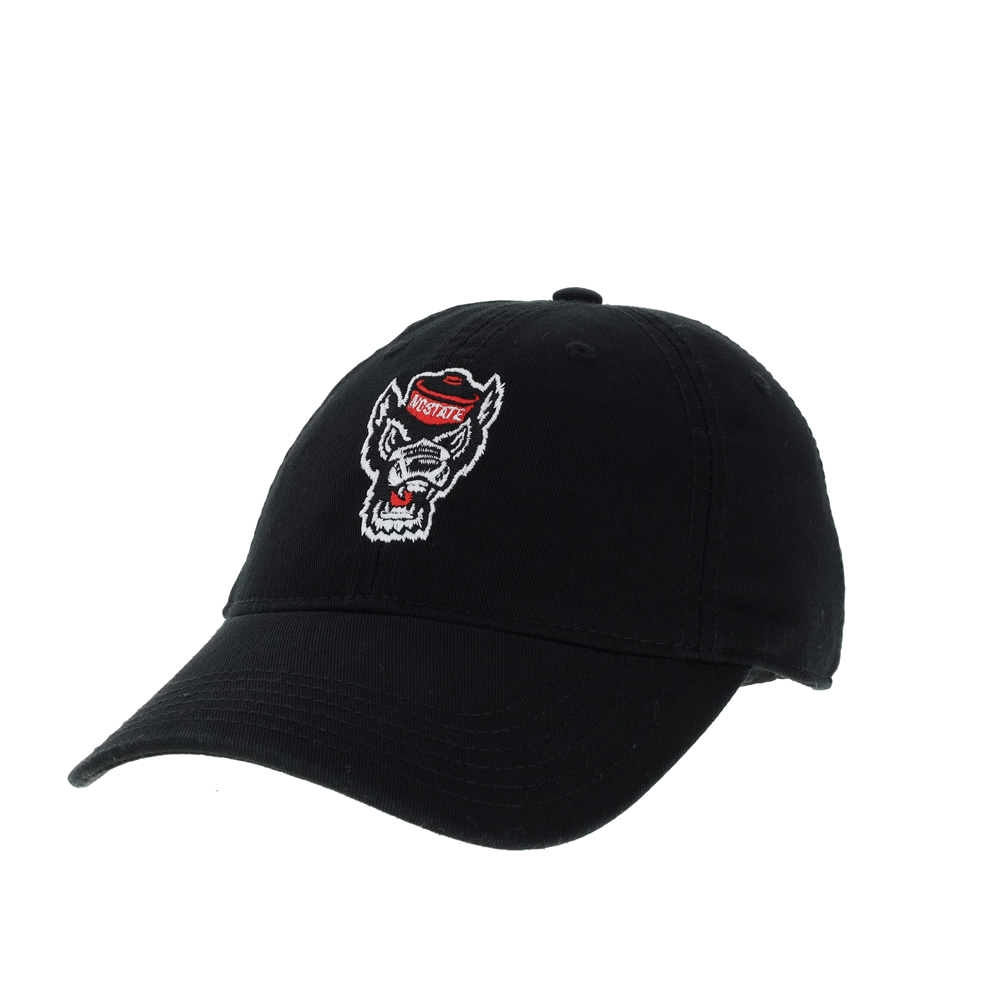 NC State Wolfpack Legacy Youth Black Wolfhead Adjustable Hat Red
