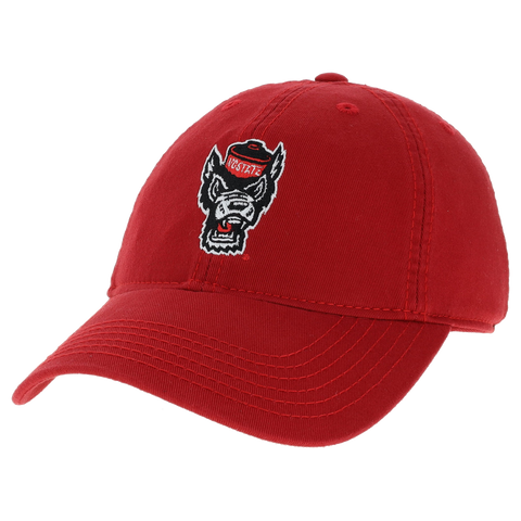 NC State Wolfpack Youth Red Wolfhead Adjustable Hat